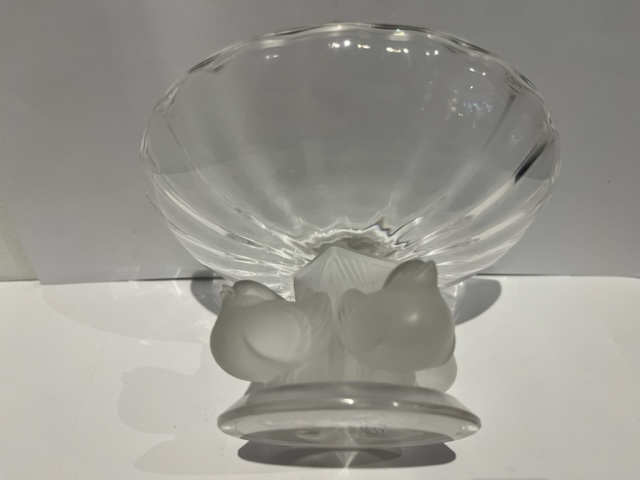 Lalique Glass Bowl with birds - Orakei Objet - Antiques, Art, Furniture ...